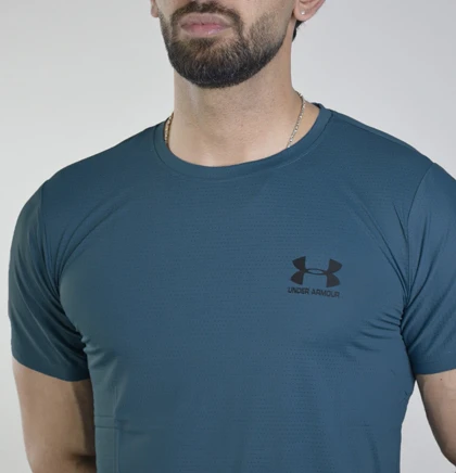 تیشرت ورزشی مردانه آندر آرمور مدل 4B0238 آبی نفتی