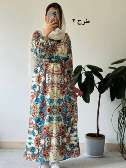 پیراهن حریر چپ و راستی ماکسی