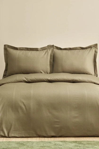 سرویس روتختی دو نفره Karaca Home مدل Uniq ساتن - خاکی