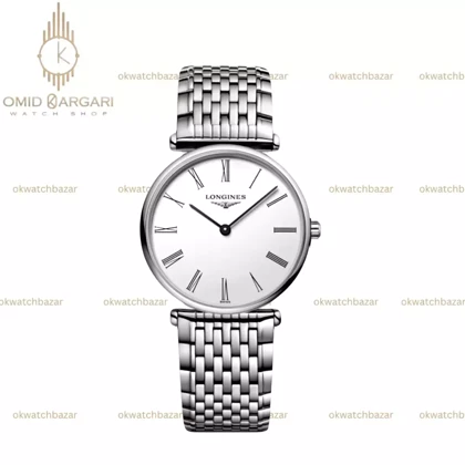 ساعت مچی لونژین بند سیلور صفحه سفید Longines