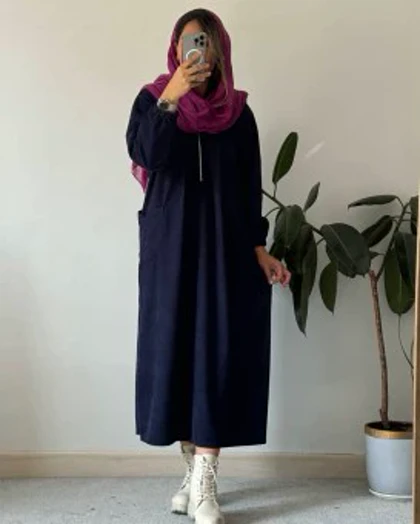 پیراهن مانتویی پاییزه تلما