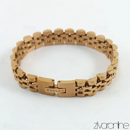 دستبند رولکس زنانه رزگلد 40036
