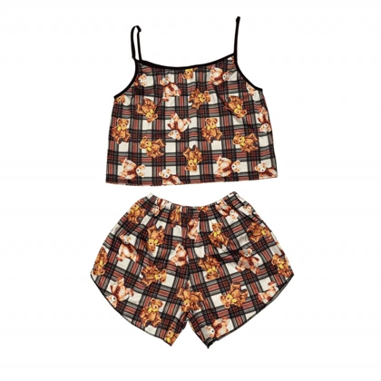 ست تاپ و شلوارک طرح تدی 048