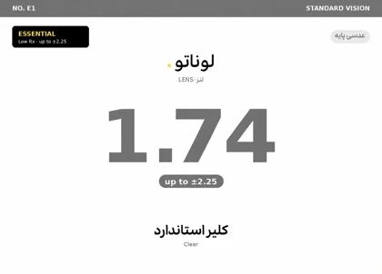 عدسی طبی لوناتو Lunato Lens 1.74 Clear