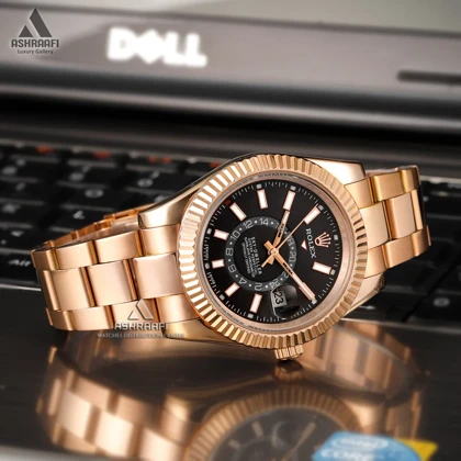 ساعت رولکس اسکای دولر تمام مسی رنگ Rolex Sky Dweller RB1