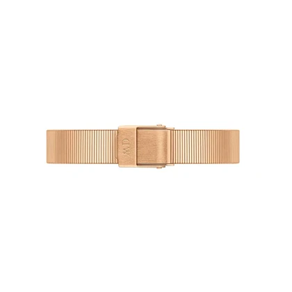 ساعت دنیل ولینگتون زنانه مربعی رزگلد سفید DW-4107-QUADRO-22-L