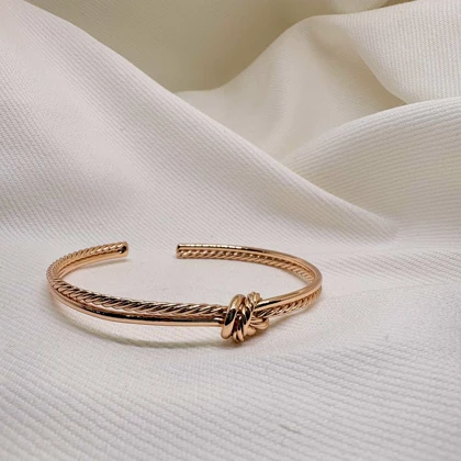 بنگل ژوپینگ مدل «گره عشق» (Love Knot) | بافت طنابی و فری‌سایز