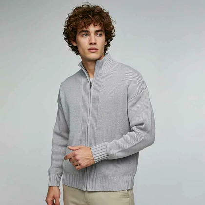 ژاکت یقه پنج سانت زیپ‌دار35510 SHEN