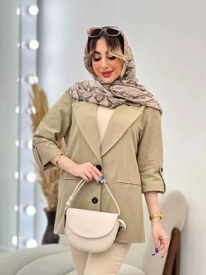 مانتو کتی دو دکمه ثمین