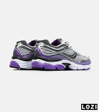 کفش کتانی مردانه و زنانه طوسی بنفش Saucony pro grid omni 8 مدل 8899