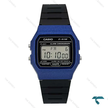 ساعت کاسیو F-91W نوستالژی آبی مشکی Casio-7646-U