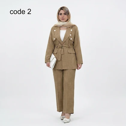 کت و شلوار کرپ شانتون مدل ژینوس علیدسا