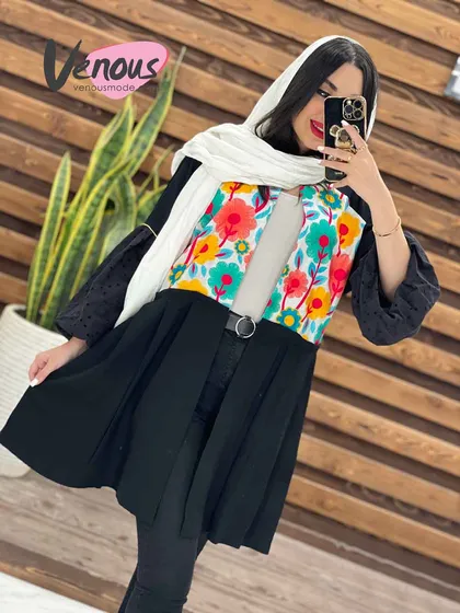 مانتو عروسکی بالا گلدوزی