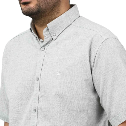 پیراهن آستین کوتاه لینن مردانه مدل 6215955