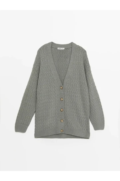 ژاکت کش باف پشمی زنانه اورجینال ال سی وایکیکی lc-waikiki