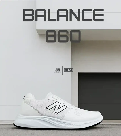 کفش کتانی مردانه و زنانه سفید NEW BALANCE 860 مدل 7417