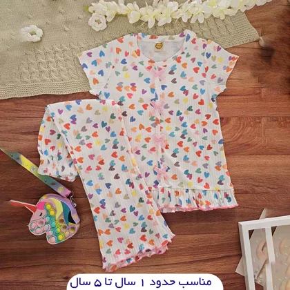 تیشرت شلوار بچگانه راحتی پنبه ریلی