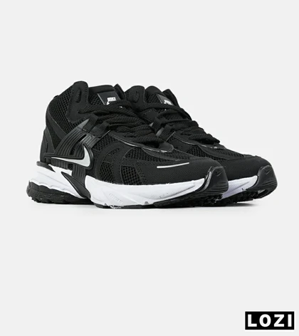 کفش کتانی ساق‌دار مردانه و زنانه مشکی سفید Nike cushlon مدل 7608