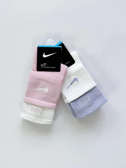 جوراب ساق‌دار زنانه نخ پنبه دو کش نایکی Nike