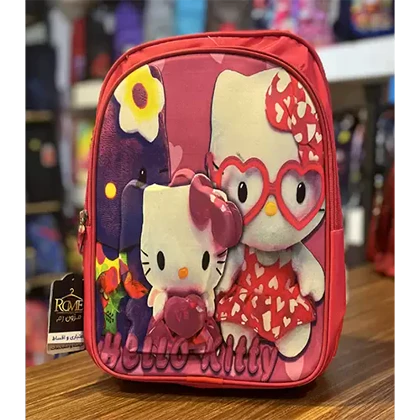 کوله مدرسه طرح دار دو زیپ