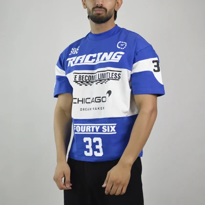 تیشرت اسپرت ریسینگ شیکاگو مدل ZRA-4D0558 آبی
