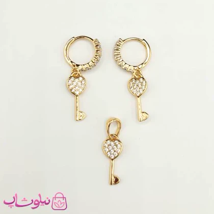 نیم ست دخترانه ژوپینگ طرح کلید و قلب کد 2291