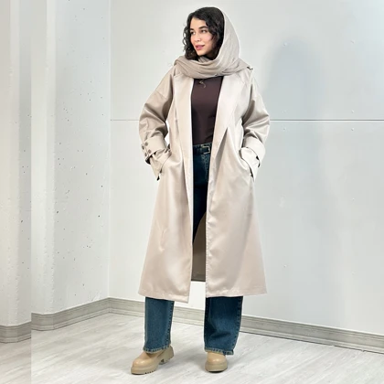 بارانی بلند زنانه هاله 2217 اچ اند اچ