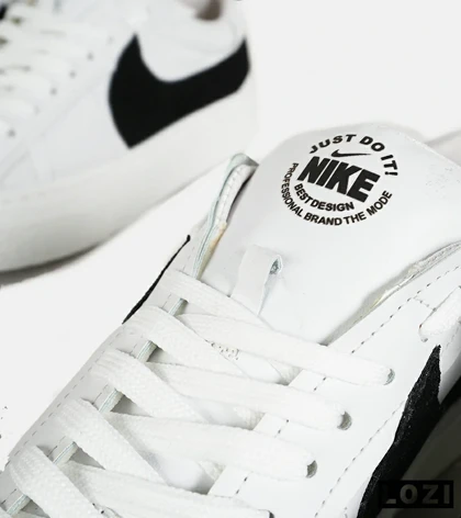 کفش نایک مردانه و زنانه سفید مشکی Nike Blazer Low 77 Jumbo