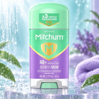 دئودورانت ژلی ضد تعریق زنانه میچام Mitchum مدل 48H Shower Fresh حجم 63g