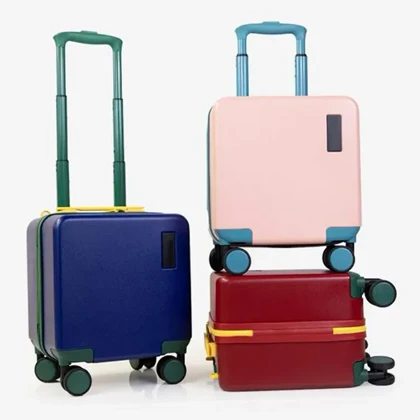 چمدان کابین سایز خلبانی وارداتی پاف تراول کد PUFF TRAVEL JUNIOR