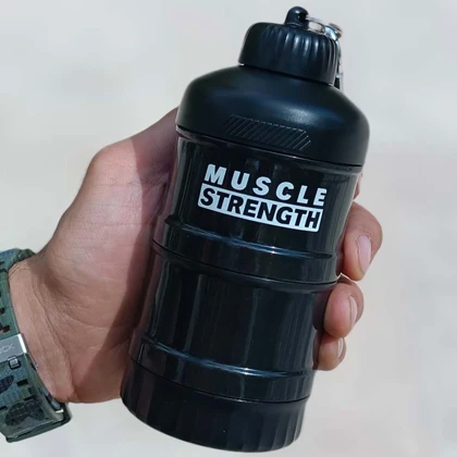 قیف پروتئین ورزشی مدل MUSCLE STRENGTH سه تیکه