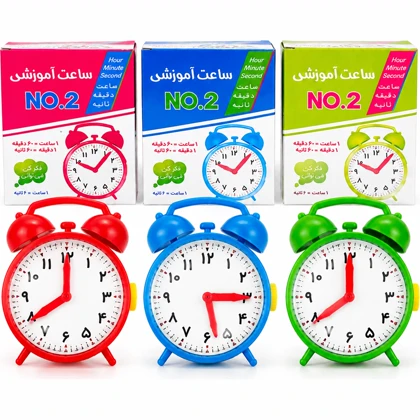 ساعت آموزشی رومیزی مدل NO.2 با عقربه متحرک