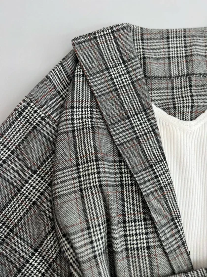 مانتو چهارخونه کشمیر کد 3032