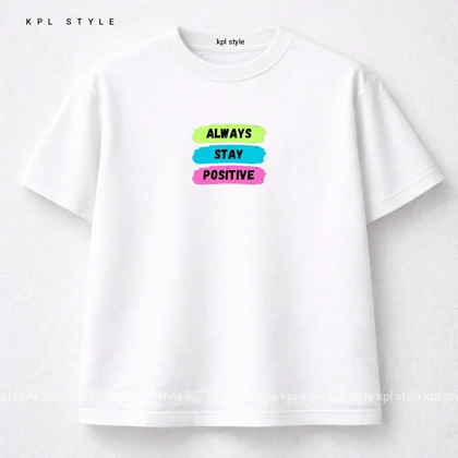 تیشرت باکسی طرح تایپوگرافی 100٪ پنبه | کد 1347