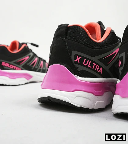 کفش کتانی زنانه مشکی صورتی سالومون Salomon X ULTRA