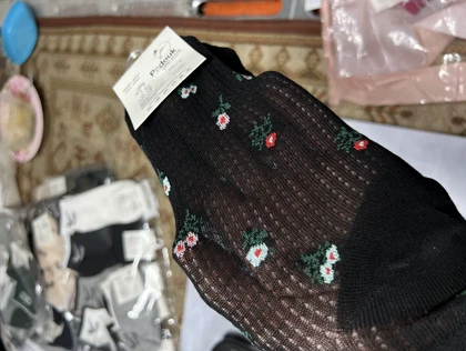 جوراب مچی طرح گل