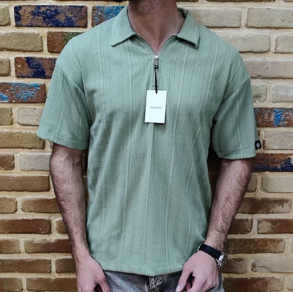 تیشرت نیم زیپ پارچه مراکش