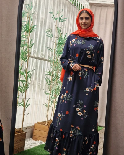 پیراهن سامینا سرمه ای