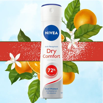 اسپری ضد تعریق زنانه نیوآ مدل Dry Comfort 72H حجم 150ml