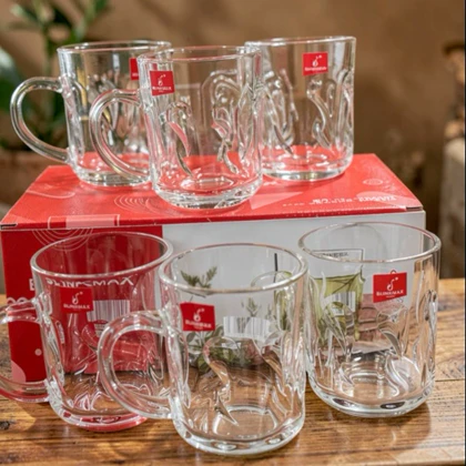 لیوان 6 عددی چای خوری دسته دار طرحدار