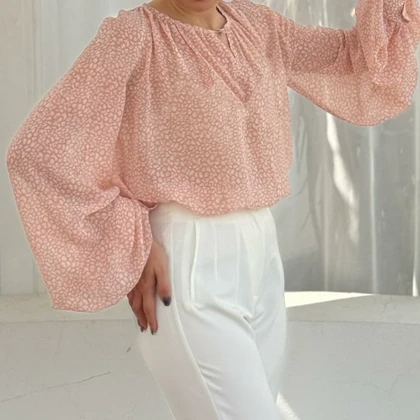 شومیز زنانه حریر چین‌دار دیوا (Diva) سین استایل