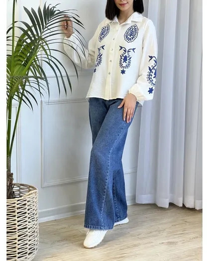 شومیز گلدوزی برگ 3