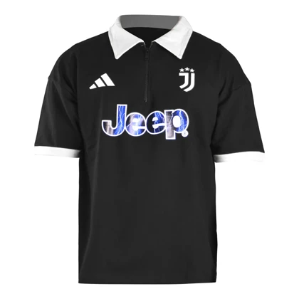 پولوشرت نیم زیپ اسپرت یوونتوس مدل CMP-Adidas-3E842 مشکی