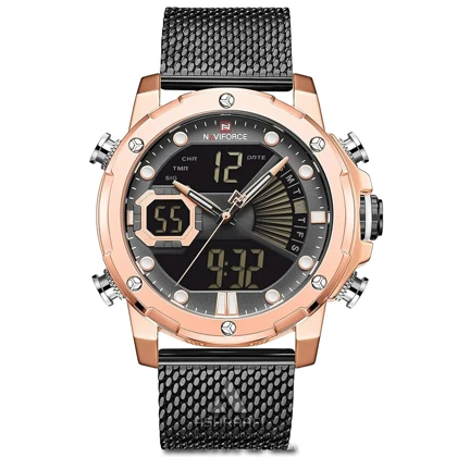 ساعت نیوی فورس بند حصیری Naviforce NF9172KRg