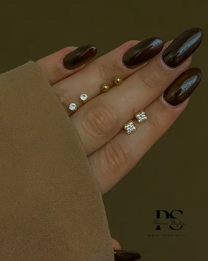 پک گوشواره میخ نقره