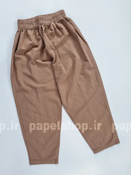 شلوار لینن ساده کمرکش