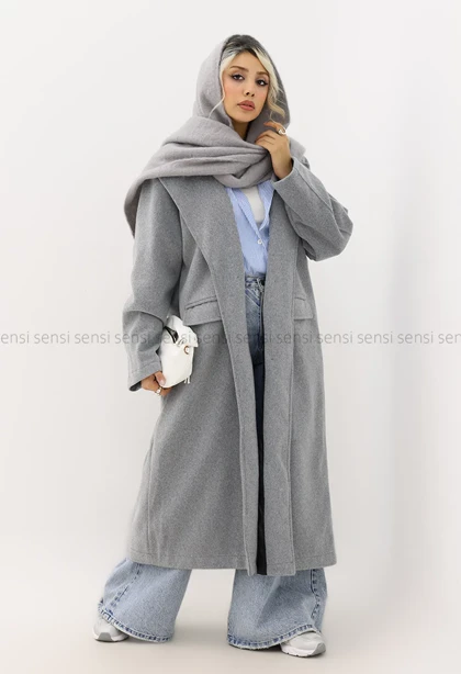 پالتو فوتر موهری4دکمه آستر دار کد1005033