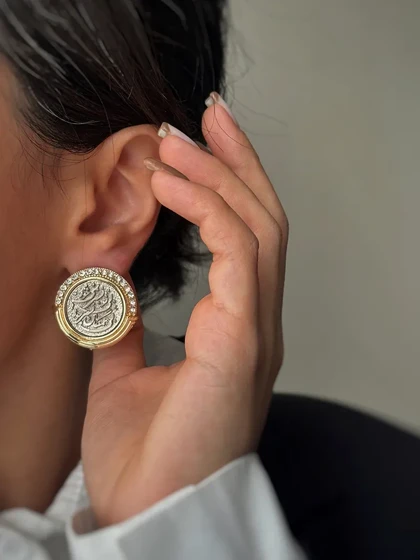 گوشواره سکه‌ای شعر بی همگان به سر شود در 5 طرح