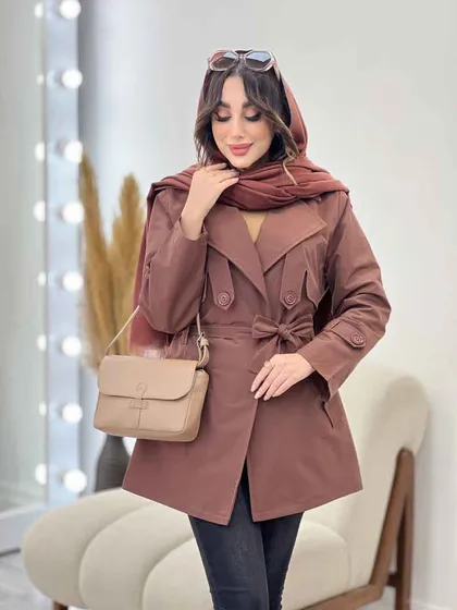 بارانی ژیله پاگن کمر دار