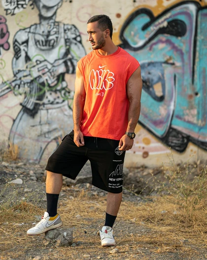 رکابی ورزشی وست NIKE توخالی نارنجی